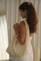 Pastel Yellow Linen Bag